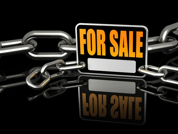 For Sale Sign and Chains
