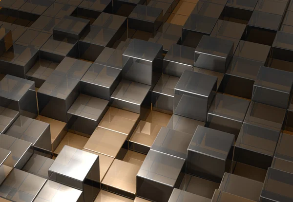 Matriz de cubo transparente — Fotografia de Stock