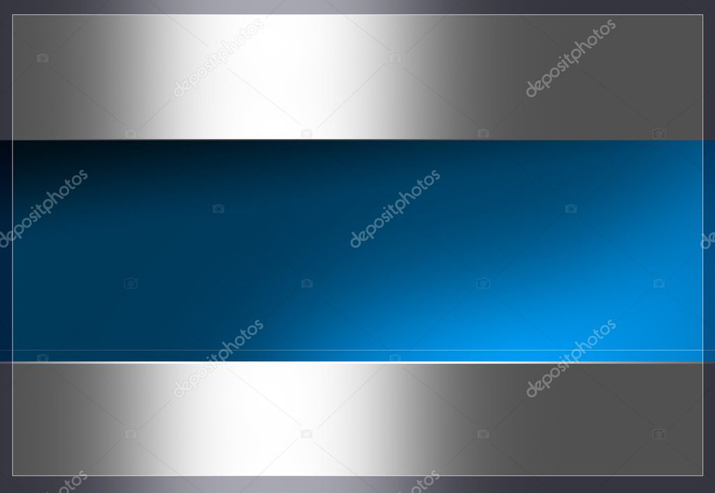 Blank Silver and Blue Background