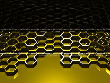 metalik yeşil petek yapısı