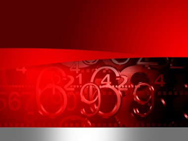 Abstract Numeric Red Background clipart