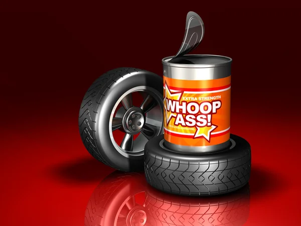 stock image Opening a Can of Automotive WhoopAss