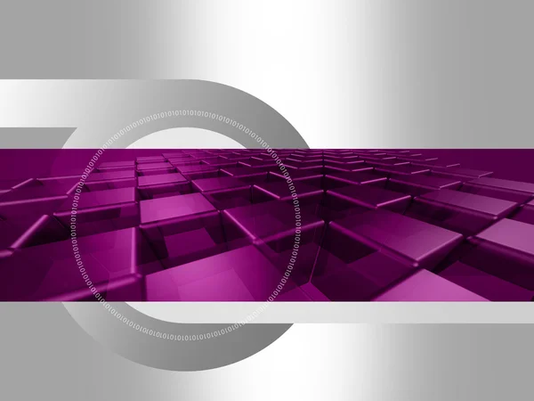 Фиолетовый и серебристый кубический фон — стоковое фото