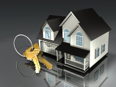 House and Keys clipart