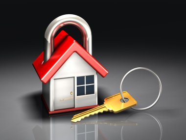 House Lock and Key clipart