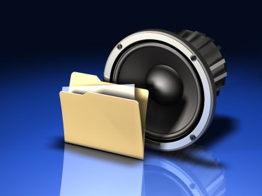 Speaker and File Folder clipart