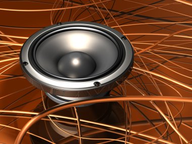 Metallic Speaker Wire clipart