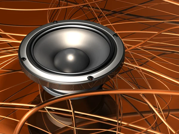 stock image Metallic Speaker Wire