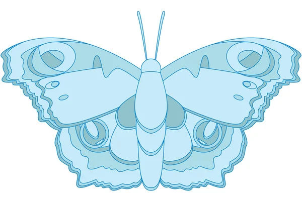 青い蝶 — ストックベクタ