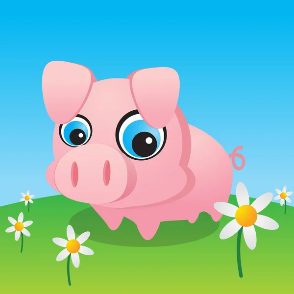 귀여운 작은 돼지 — 스톡 벡터