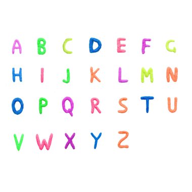 Colorful English alphabet clipart