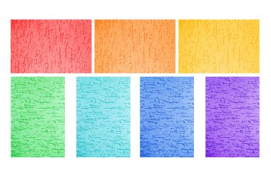 Painted walls of all the colors of the rainbow clipart