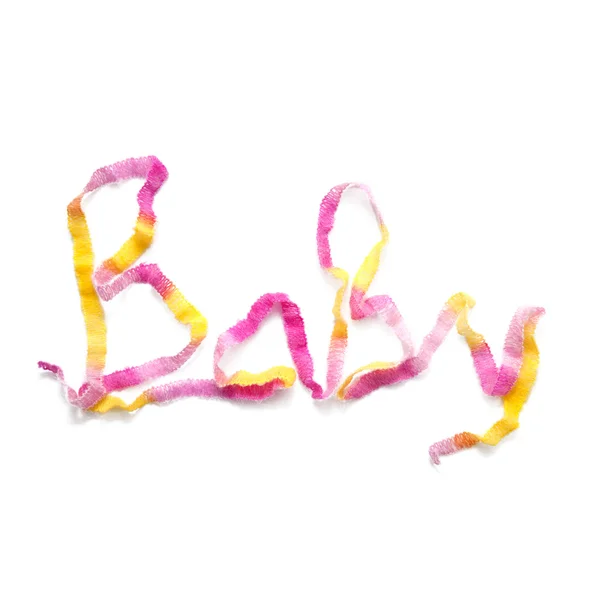 Slovo "baby" vlákna — Stock fotografie