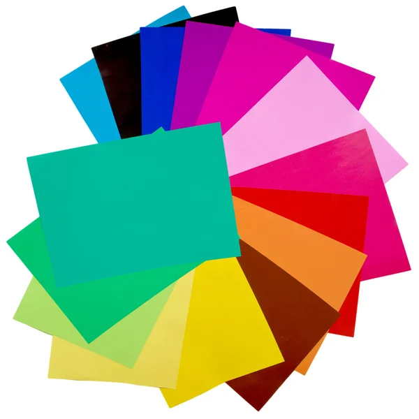 다채로운 종이 접기 팬 패턴 — 스톡 사진
