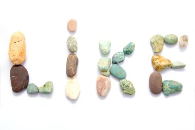 Like word composed of marine rocks clipart