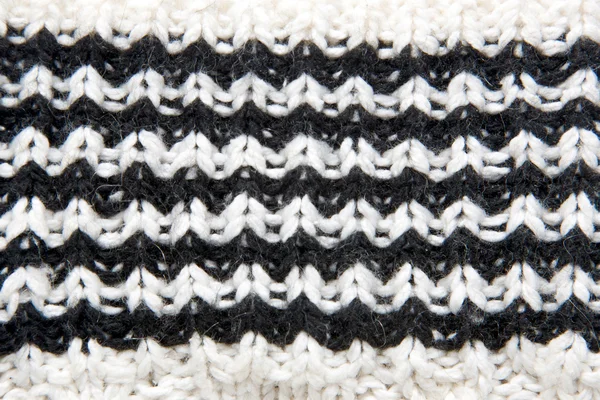 Knitted black and white — Stock Photo, Image