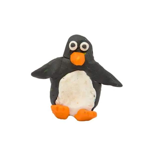 Plasticine penguin — Stock Photo, Image