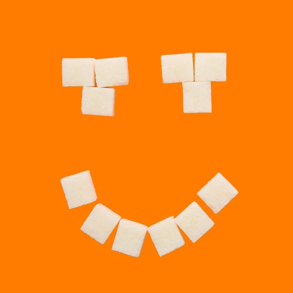 Sorridi simbolo dello zucchero . — Foto Stock