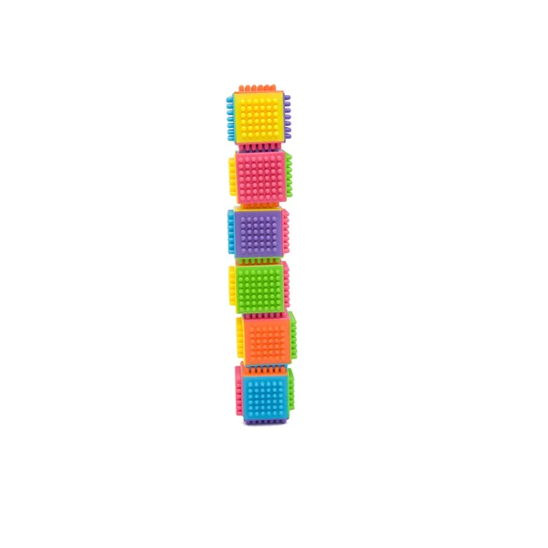 Набір барвистих кубів головоломки — стокове фото