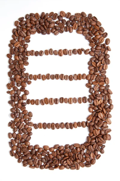 커피 콩의 만든 프레임 — 스톡 사진