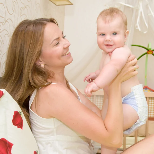 Happy family - mother and Baby — Stock Photo, Image