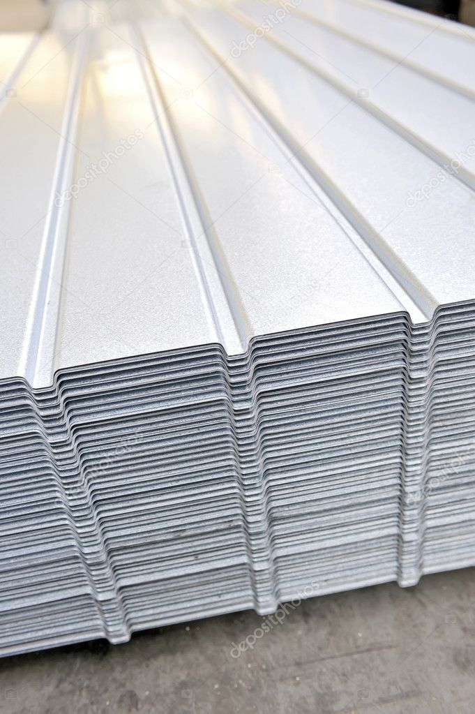 Wave corrugated steel sheet — Stock Photo © mady70 10270618