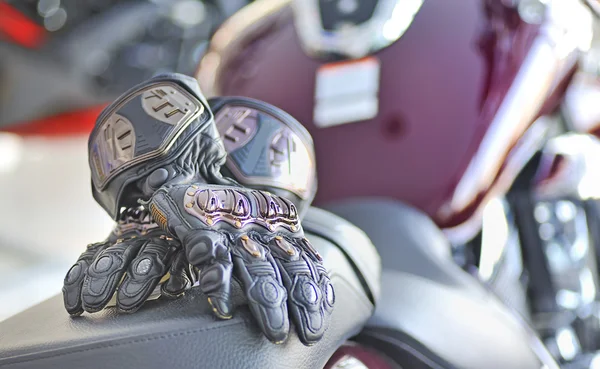 Motorcykel handskar — Stockfoto