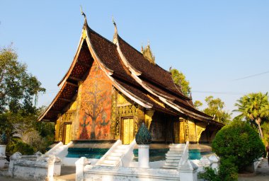 Wat Xieng thong temple,Luang Pra bang, Laos clipart