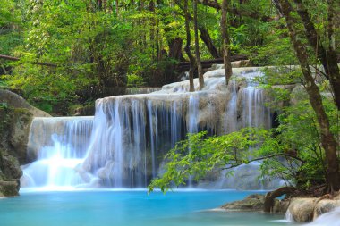 Erawan Waterfall in Kanchanaburi, Thailand clipart