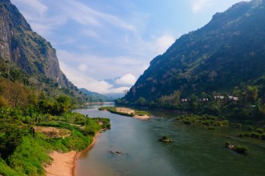Nong khiaw river, Northern of Laos clipart