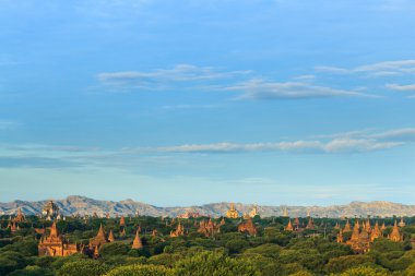 The Temples of bagan at sunrise, Bagan, Myanmar clipart