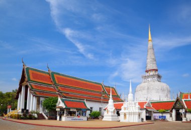 Ancient Pagoda in Wat Mahathat temple, Nakhon Si Thammarat ,Sout clipart