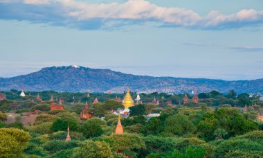 The Temples of bagan at sunrise, Bagan, Myanmar clipart