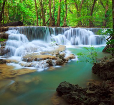 derin orman şelale, kanchanaburi, Tayland