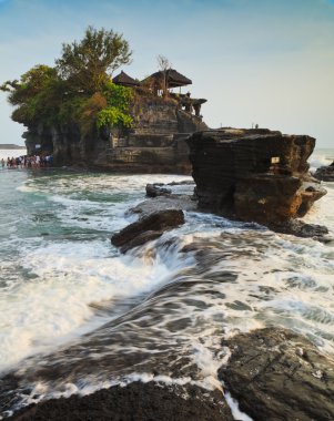 tapınakta deniz (pura tanah lot), bali, Endonezya
