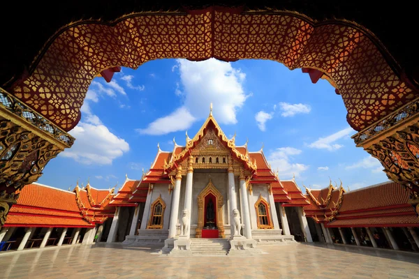 Mramorový chrám (wat benchamabophit), bangkok, Thajsko — Stock fotografie