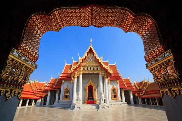De marmeren tempel (wat benchamabophit), bangkok, thailand Stockfoto