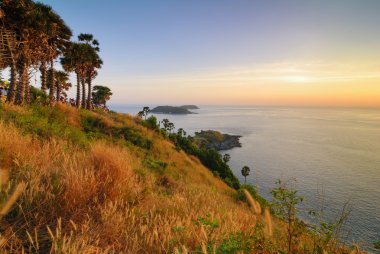 phromthep cape günbatımı, phuket, Tayland