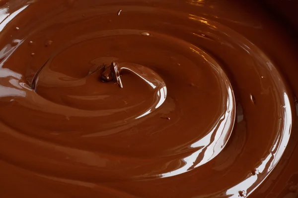 Authentische geschmolzene Schokolade Wirbel — Stockfoto