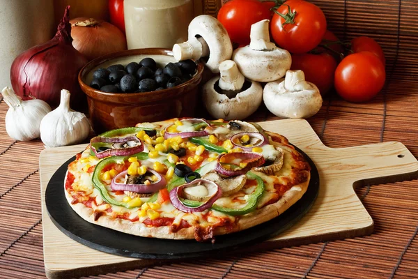 Vegane Pizza — Stockfoto