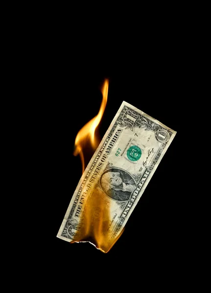 Bruciare denaro — Foto Stock