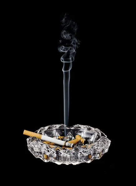 stock image Smoking cigarette in ashtray