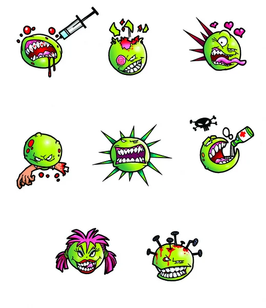 Virus de dibujos animados —  Fotos de Stock