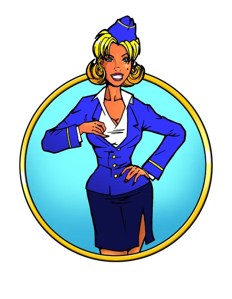 Beautiful air hostess — Stock Photo, Image