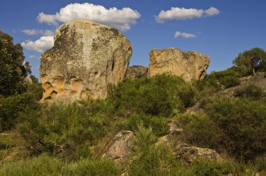 Rocks eroded