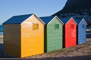 Beach huts clipart