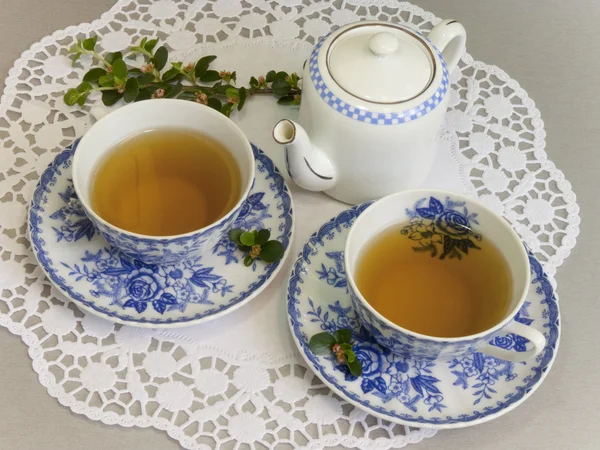 Stock image Two cups of delicious tea