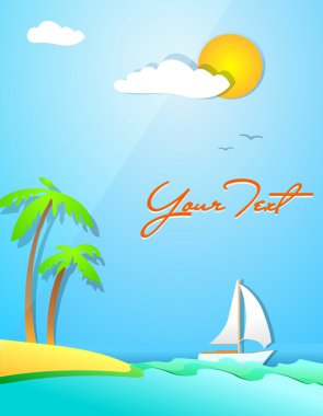 Summer holiday vector design clipart