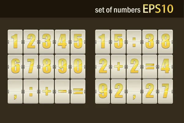 Набор номеров от 1 до 9 — стоковый вектор