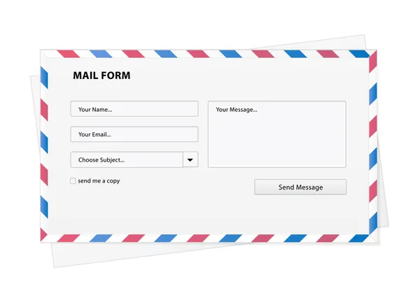 E-formulär i ett kuvert — Stock vektor